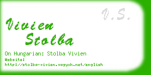 vivien stolba business card